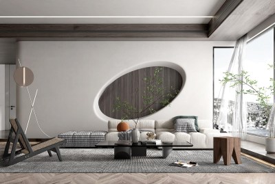 现代客厅3D模型下载